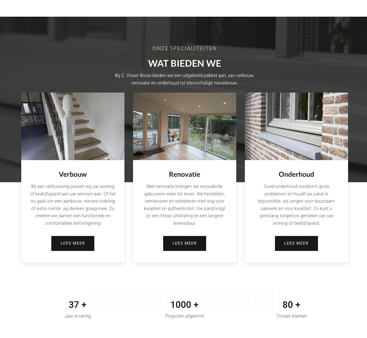 Website C. Visser Bouw
